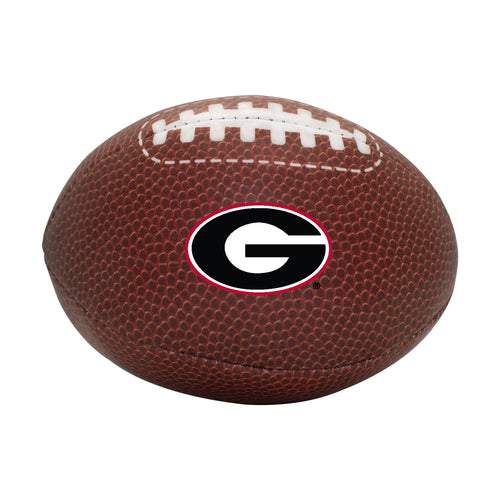 Georgia Micro Soft Football by Logo Brands, a small recreational football with team logo, suitable for casual play and display.