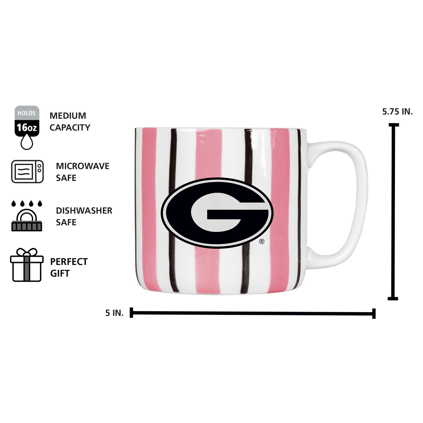 Georgia 16oz Brushstroke Stripe Mug