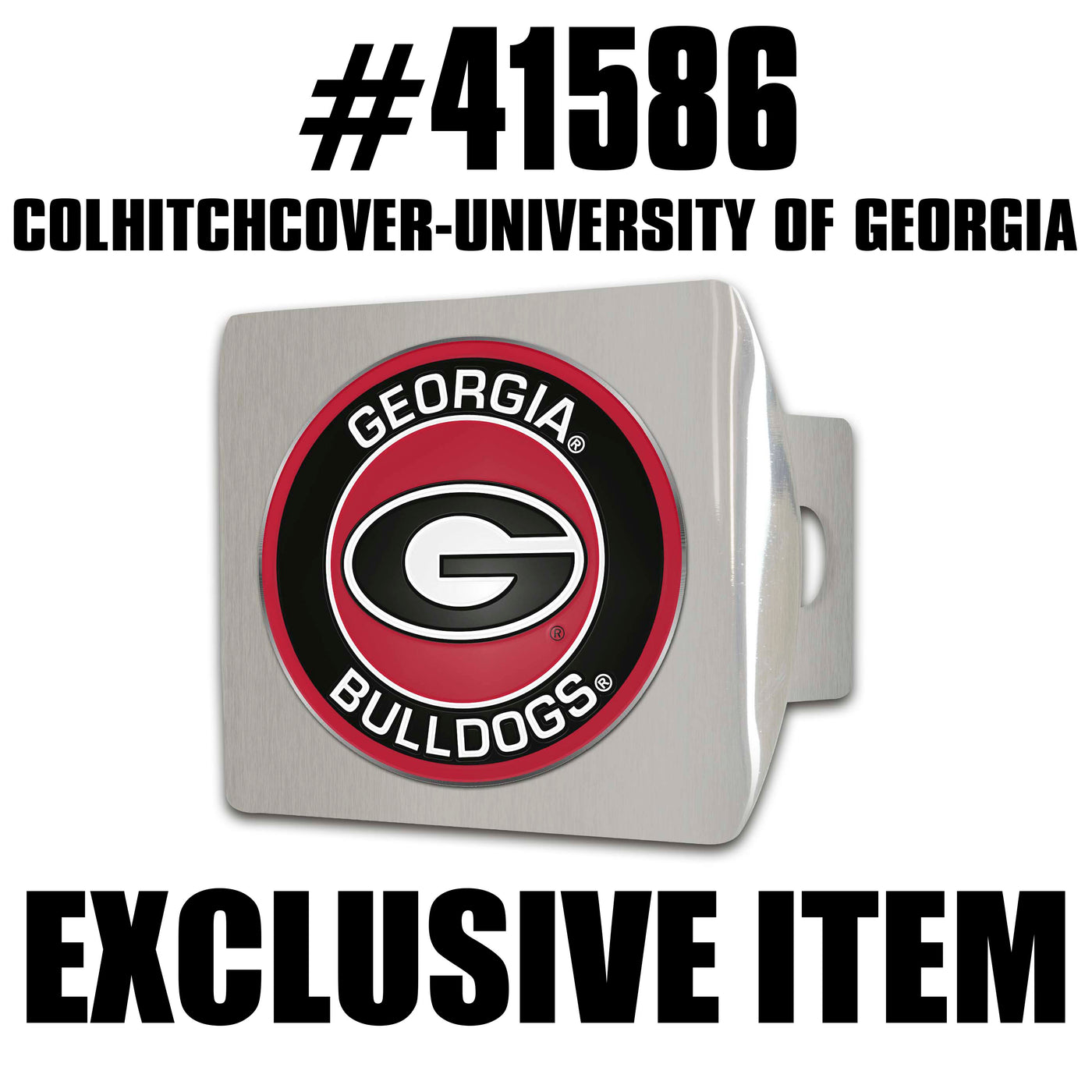 TRINITY University of Georgia Color on Chrome Hitch Cover