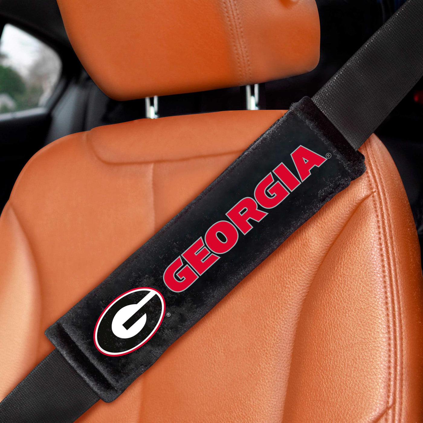 University of Georgia Embroidered Seatbelt Pad - Pair