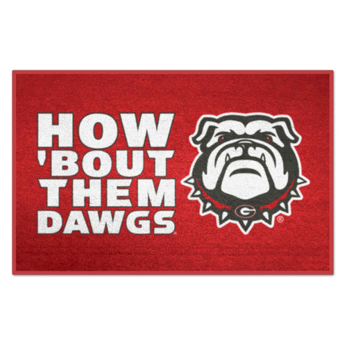 University of Georgia starter mat featuring logo and slogan, made by Logo Brands, with a bold team spirit design.