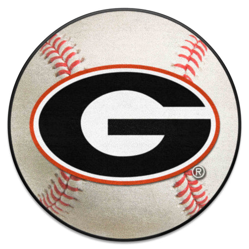 University of Georgia baseball mat by Logo Brands, featuring team logo and details, ideal for sports enthusiasts and fans.