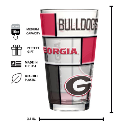 Georgia 16oz Quilted Stained Pint Glass