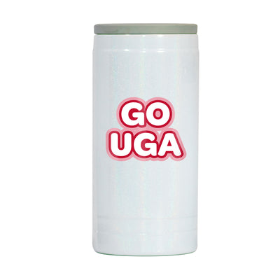 Georgia 12oz Bubble Iridescent Slim Coolie - Logo Brands
