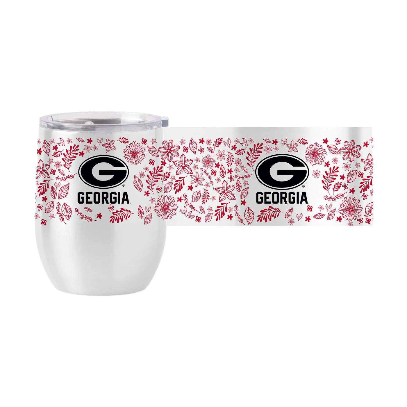Georgia 16oz Botanical Stainless Curved Beverage