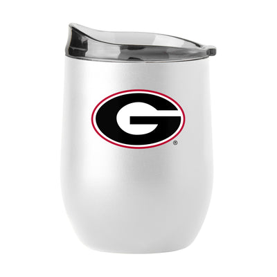 Georgia 16oz Swagger White Powder Coat Curved Beverage - Logo Brands