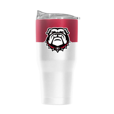 Georgia 30oz Colorblock White Powder Coat Tumbler