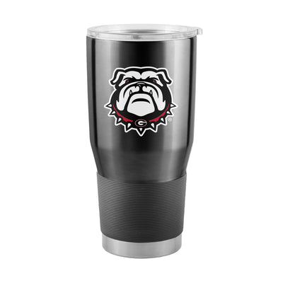 Georgia 30oz Bulldog on Black Gameday Stainless Steel Tumbler
