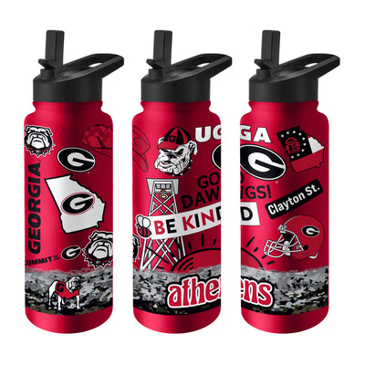 Georgia 34oz Team Color Native Quencher Bottle