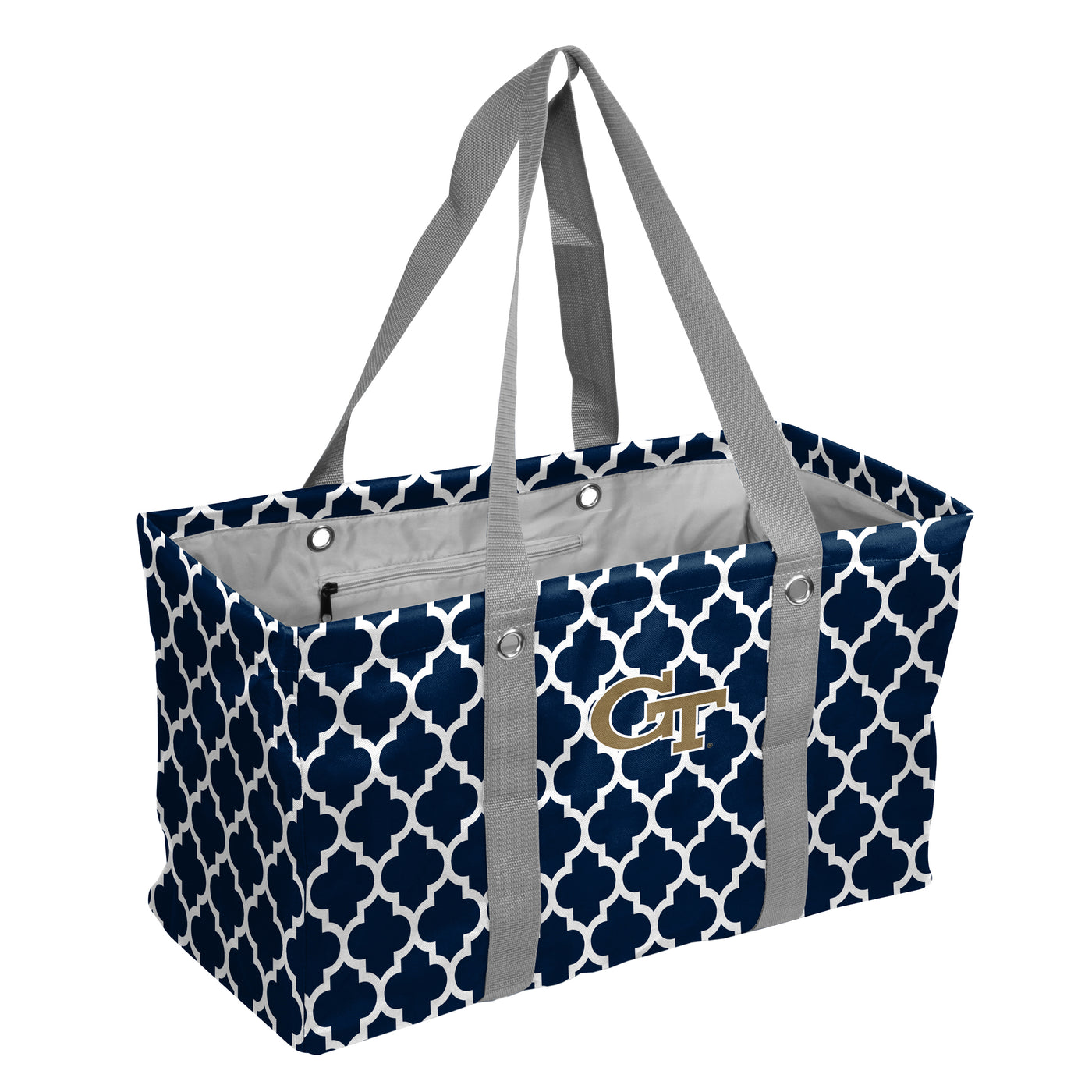 GA Tech Quatrefoil Picnic Caddy