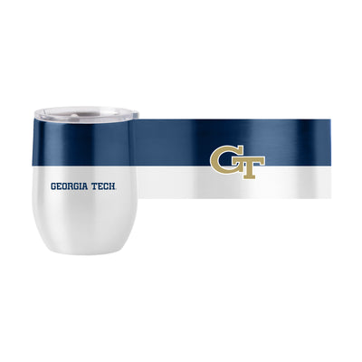 Georgia Tech 16oz Colorblock Stainless Curved Beverage