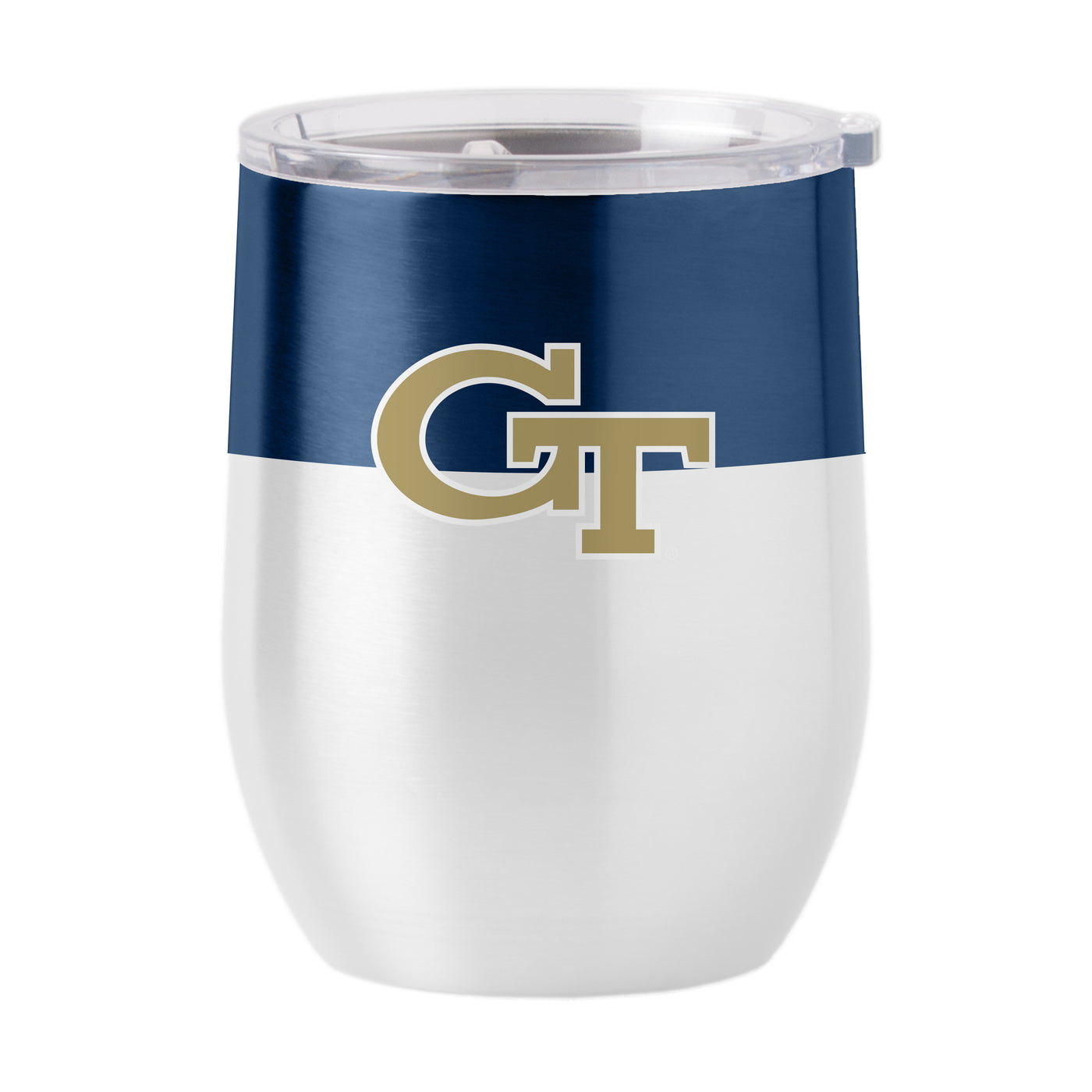 Georgia Tech 16oz Colorblock Stainless Curved Beverage