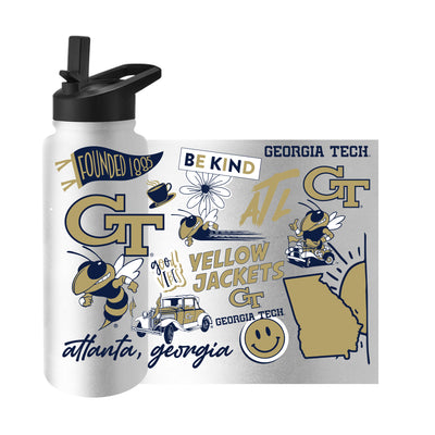 Georgia Tech 34oz Native Quencher Bottle