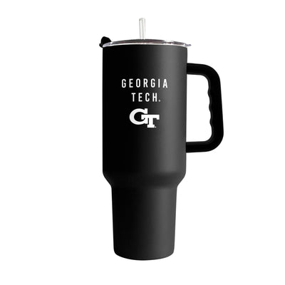 Georgia Tech 40oz Black Tonal Powder Coat Tumbler