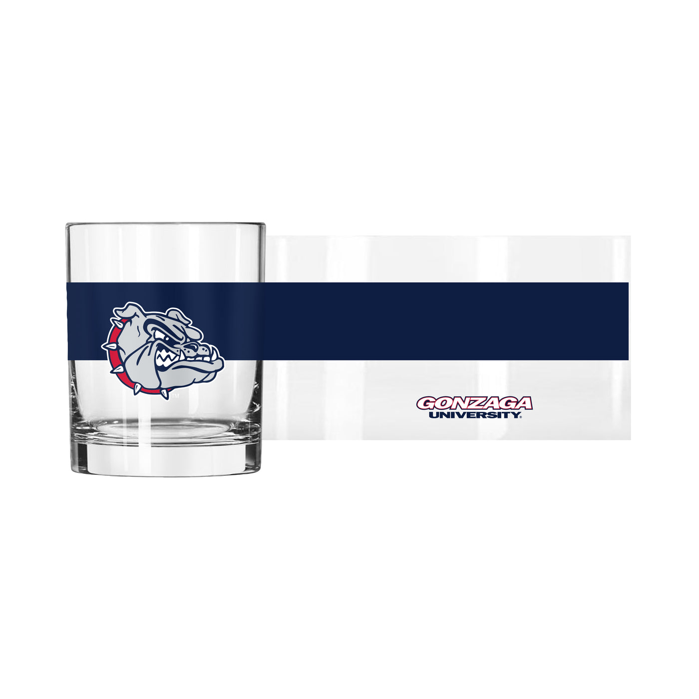 Gonzaga 14oz Colorblock Rocks Glass