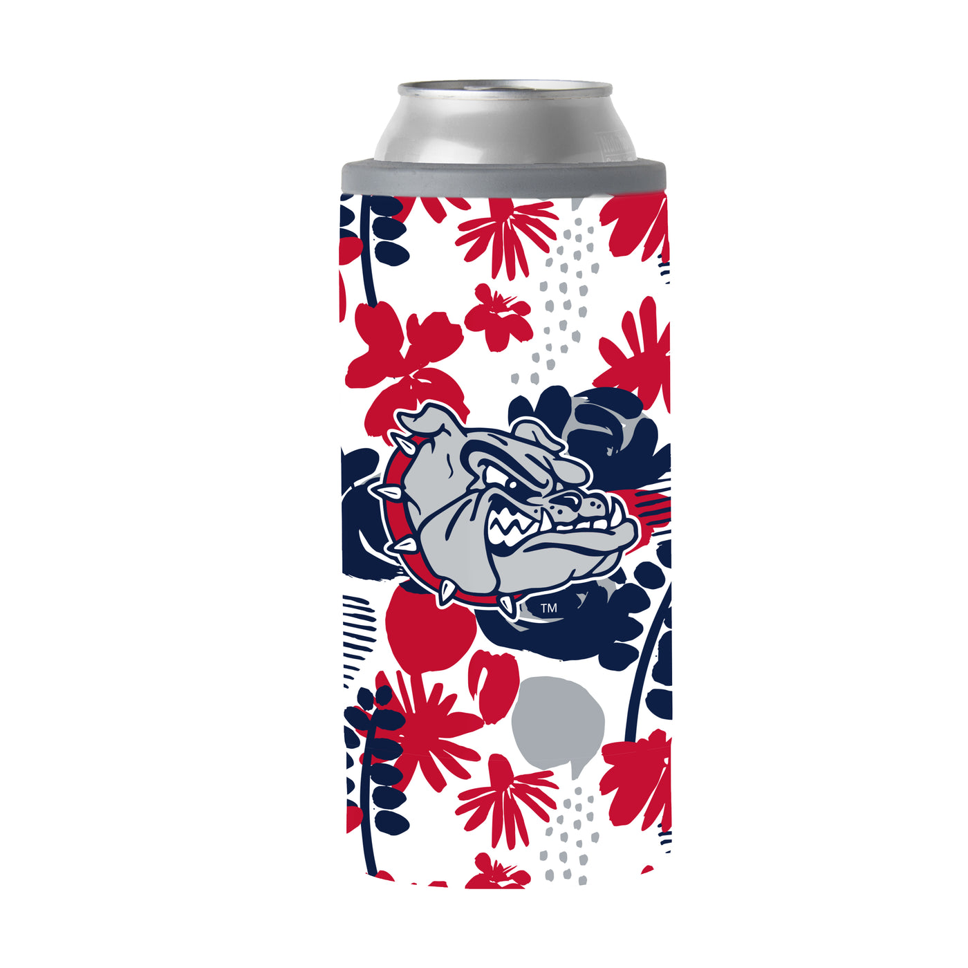 Gonzaga 12oz Floral Slim Can Coolie