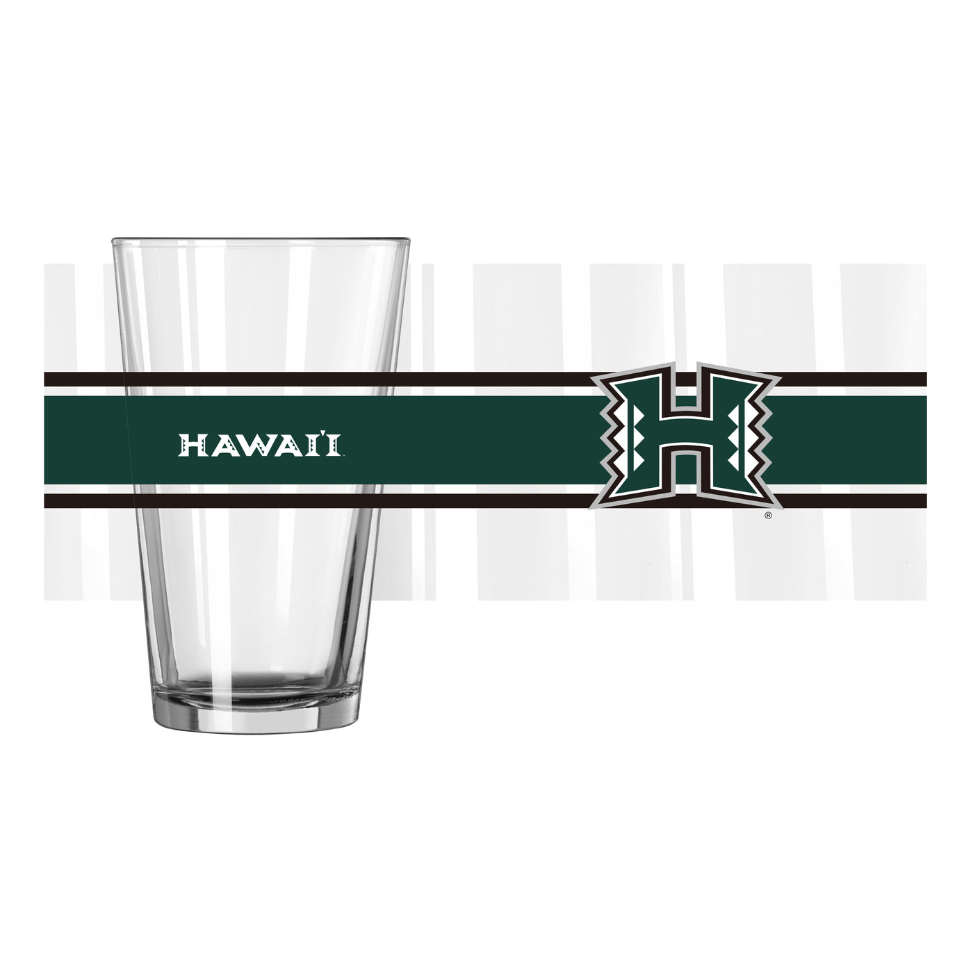 Hawaii 16oz Stripe Pint Glass