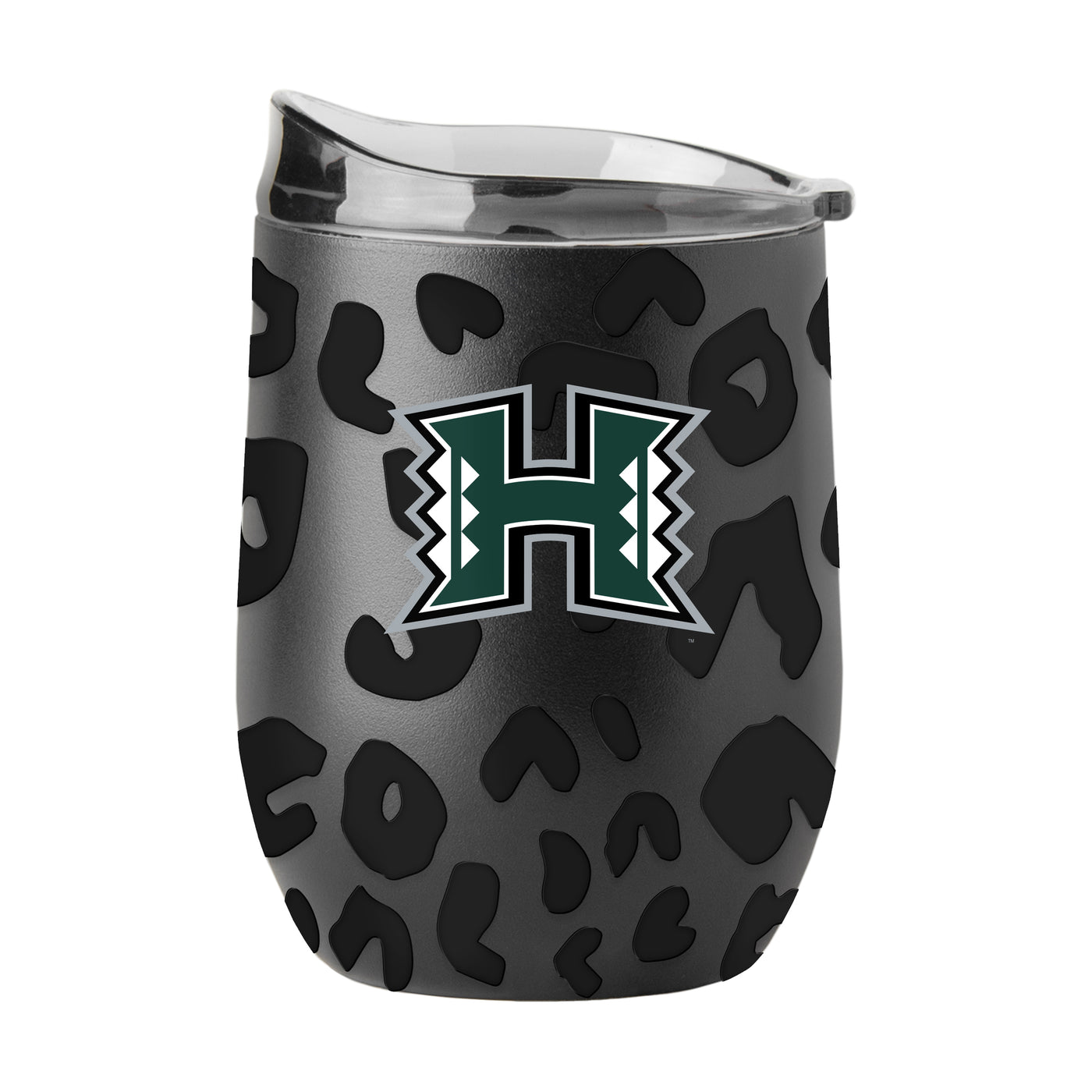 Hawaii Leopard 16oz Black Powdercoat Curved Beverage