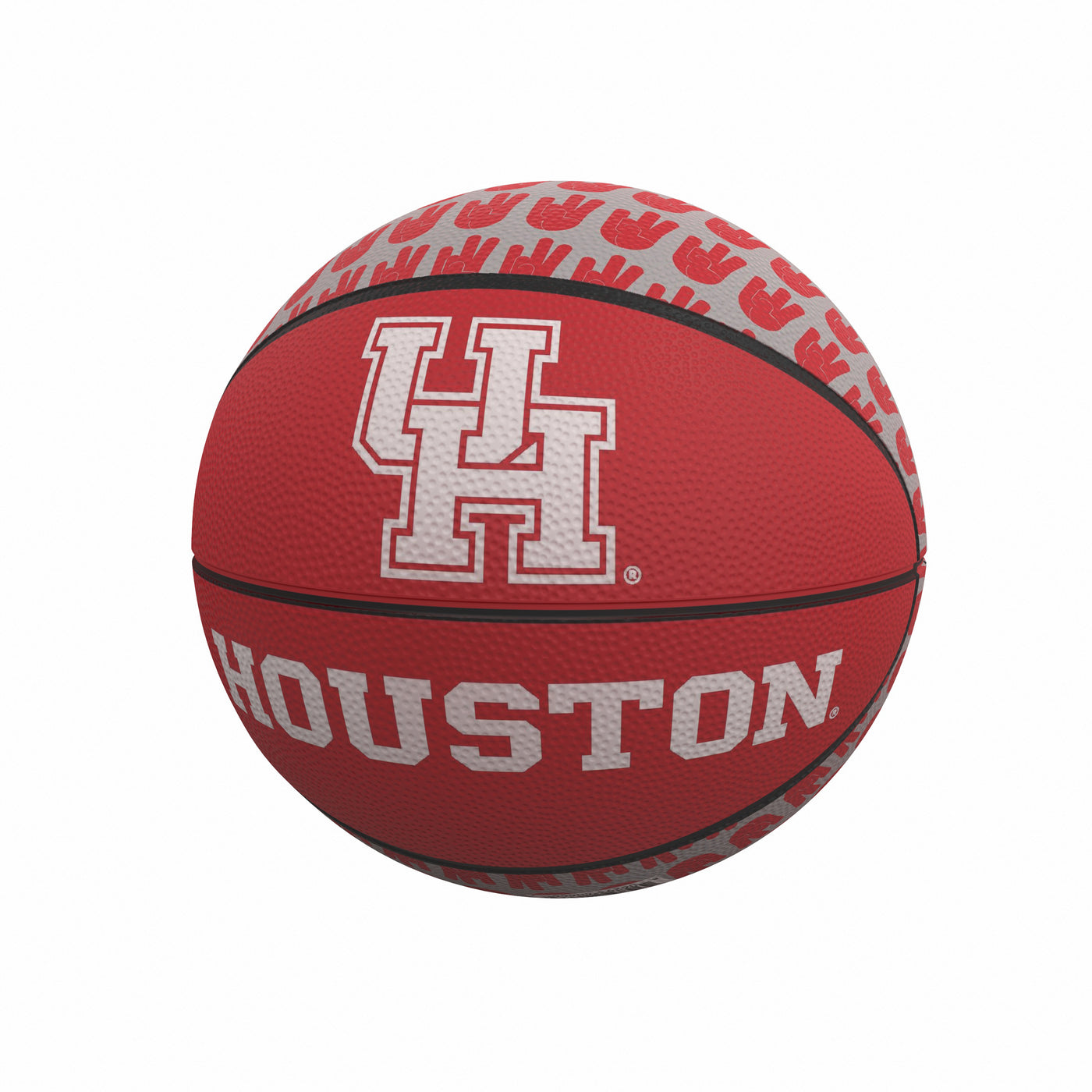 Houston Repeating Logo Mini-Size Rubber Basketball