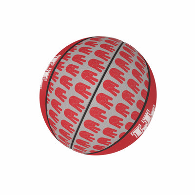 Houston Repeating Logo Mini-Size Rubber Basketball