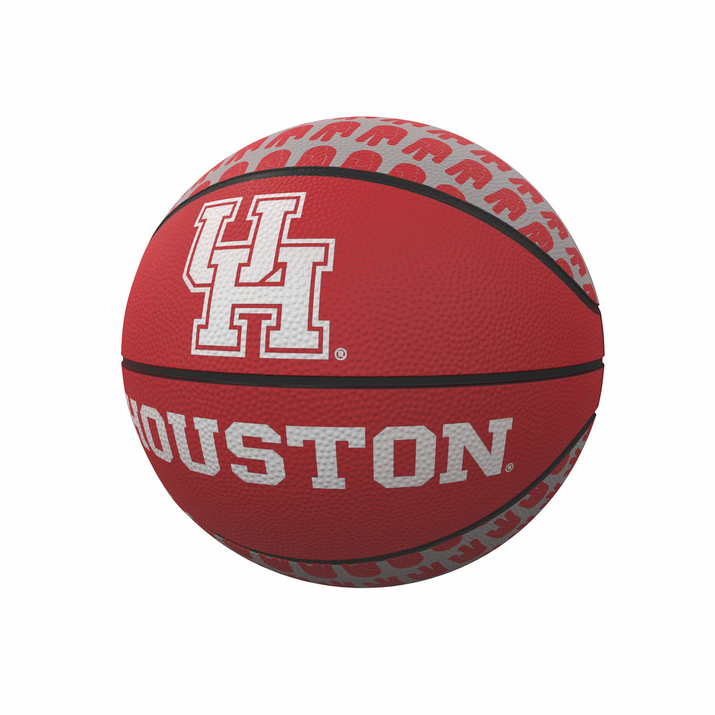 Houston Repeating Logo Mini-Size Rubber Basketball