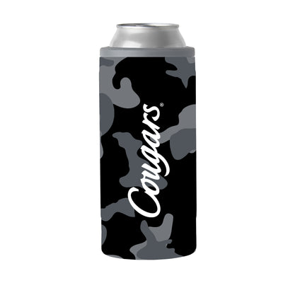 Houston Black Camo 12oz Slim Can Coolie