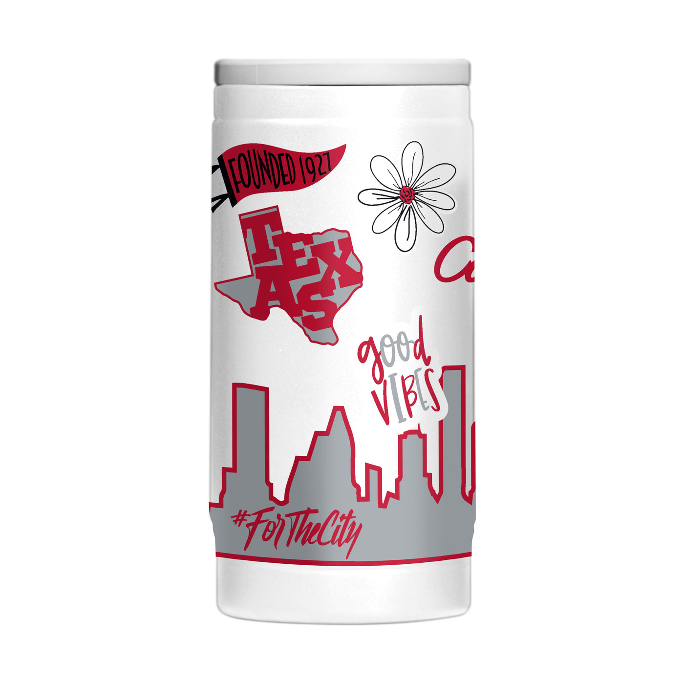 Houston 12oz Native Powdercoat SlimCan Coolie