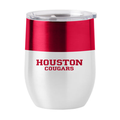 Houston Colorblock 16oz Stainless Curved Beverage