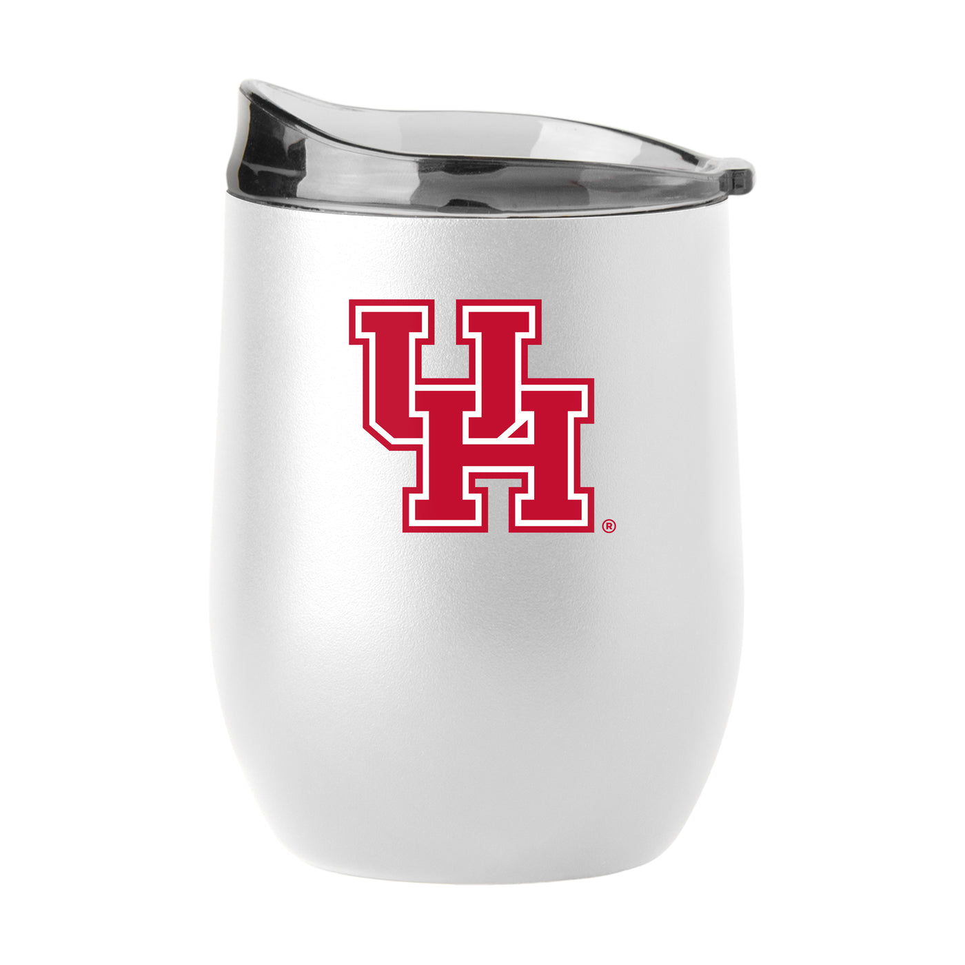 Houston 16oz Swagger White Powder Coat Curved Beverage