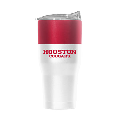 Houston 30oz Colorblock White Powder Coat Tumbler