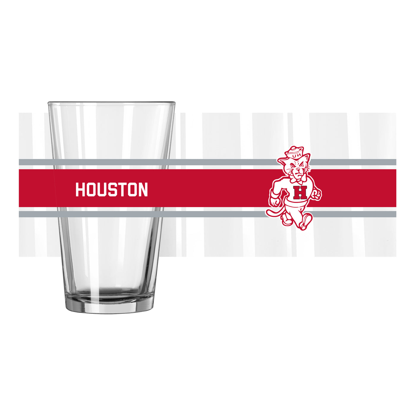 Houston Vault 16oz Stripe Pint Glass