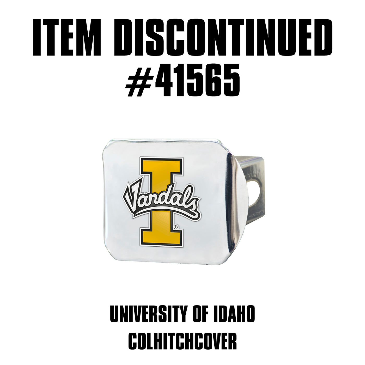 University of Idaho Color on Chrome Hitch Cover SCHOOL CUSTOM