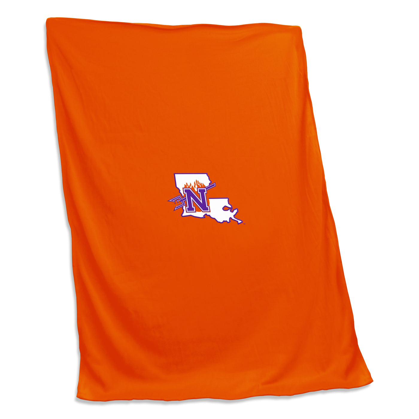 Northwestern State Orange Sweatshirt Blanket (Screened)