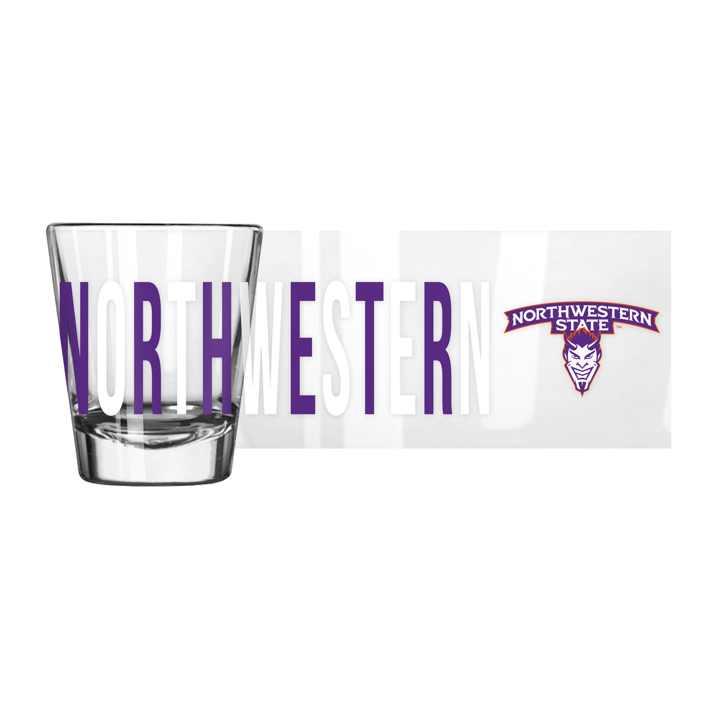 Northwestern State 2oz Overtime Shot Glass