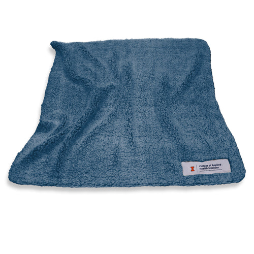 Illinois Applied Science Color Frosty Fleece blanket by Logo Brands, soft and cozy with a colorful frosty pattern.