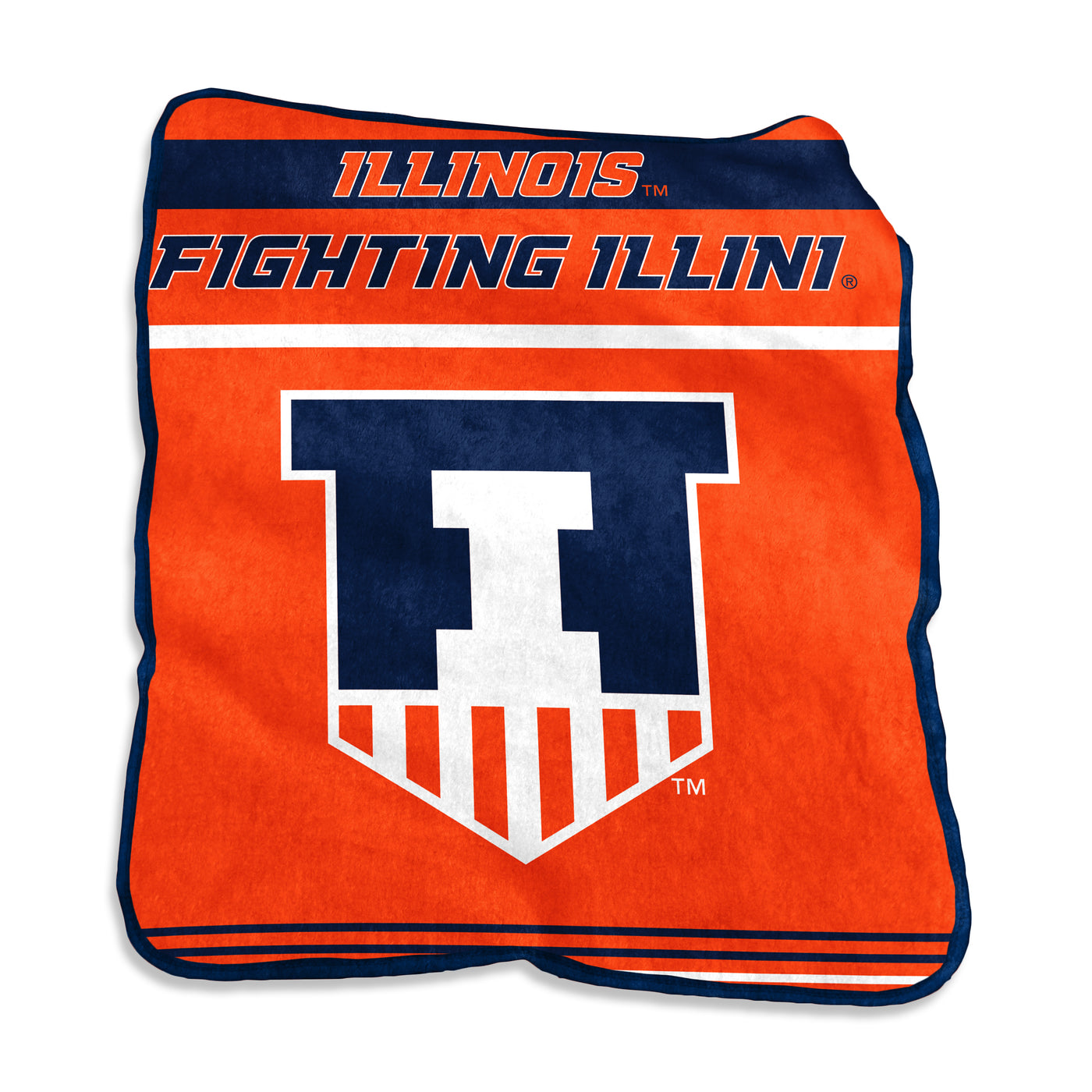 Illinois Gameday Raschel Throw