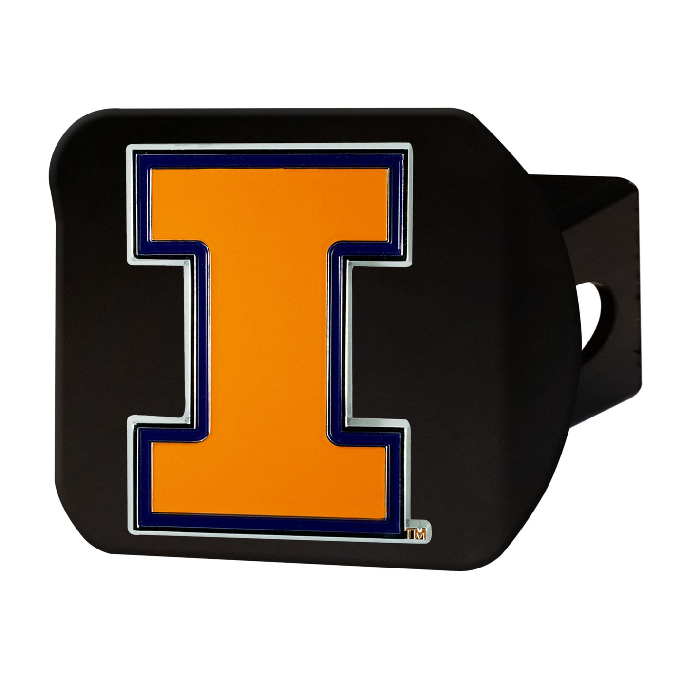 University of Illinois Color on Black Hitch Cover