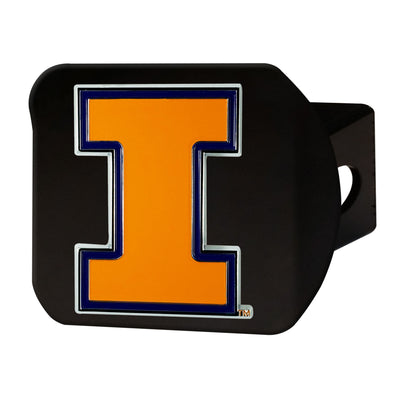 University of Illinois Color on Black Hitch Cover