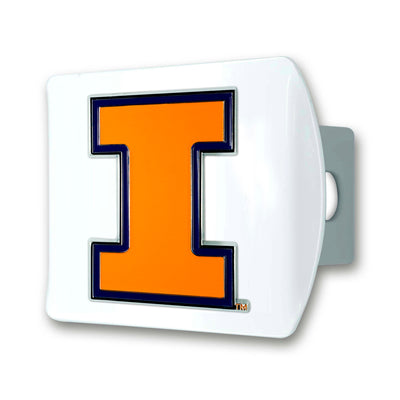 University of Illinois Color on White Hitch Cover
