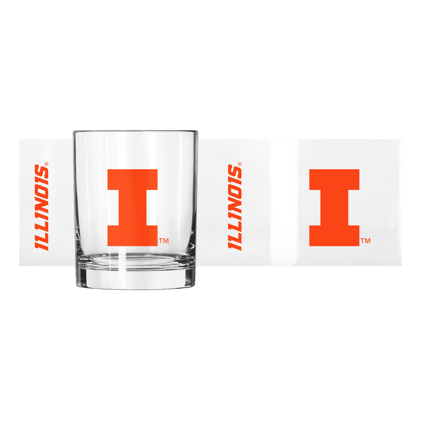 Illinois 14oz Gameday Rocks Glass