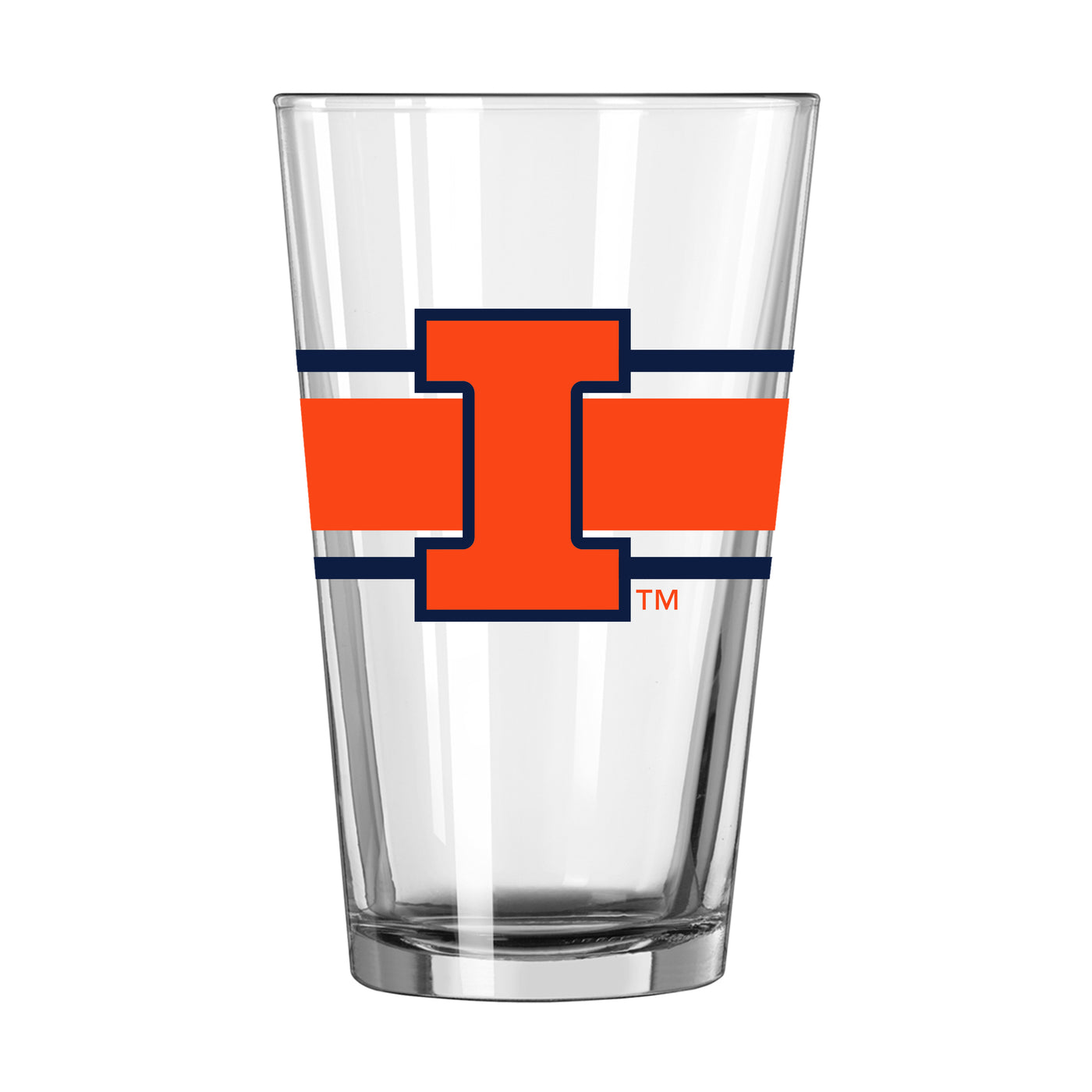 Illinois 16oz Stripe Pint Glass