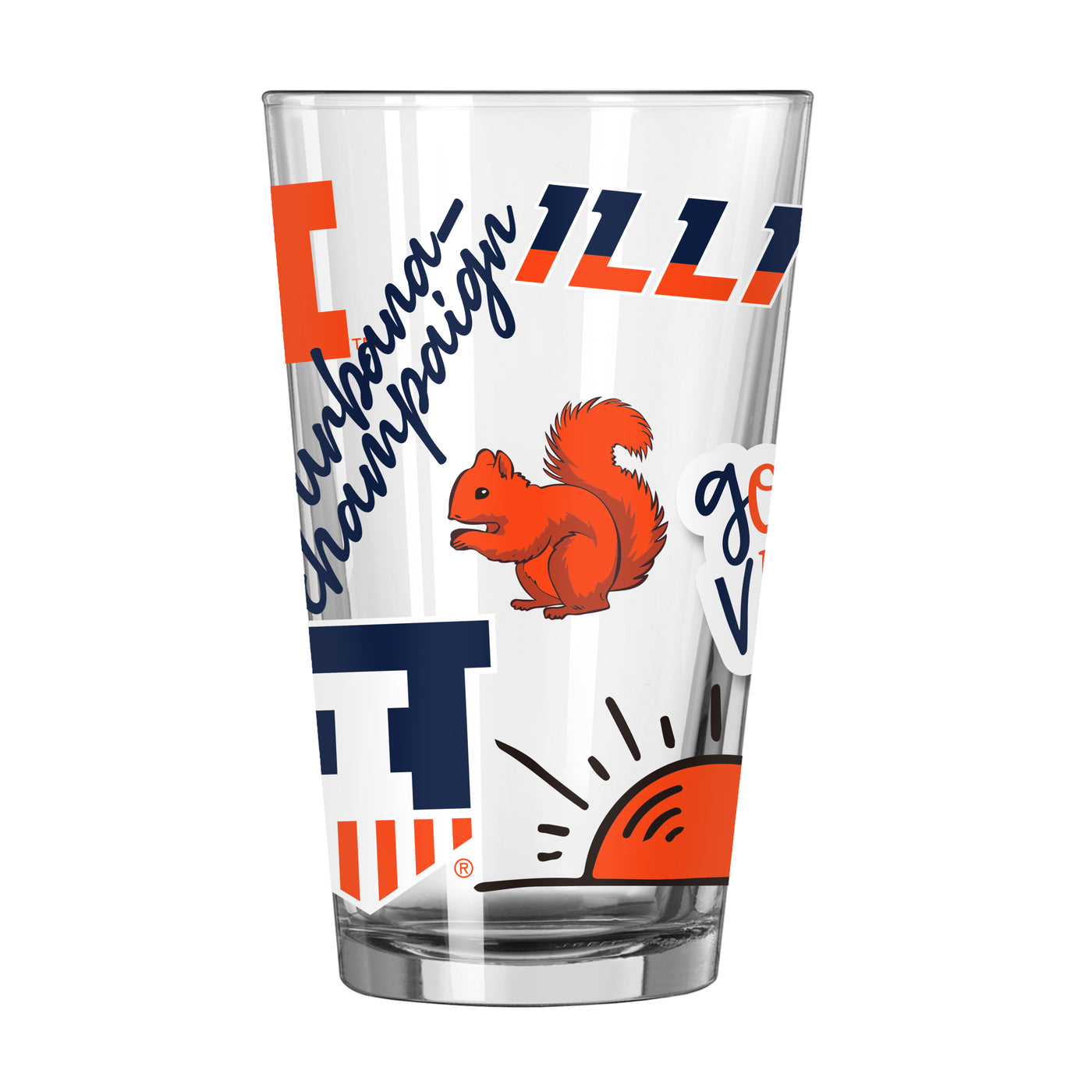Illinois 16oz Native Pint Glass