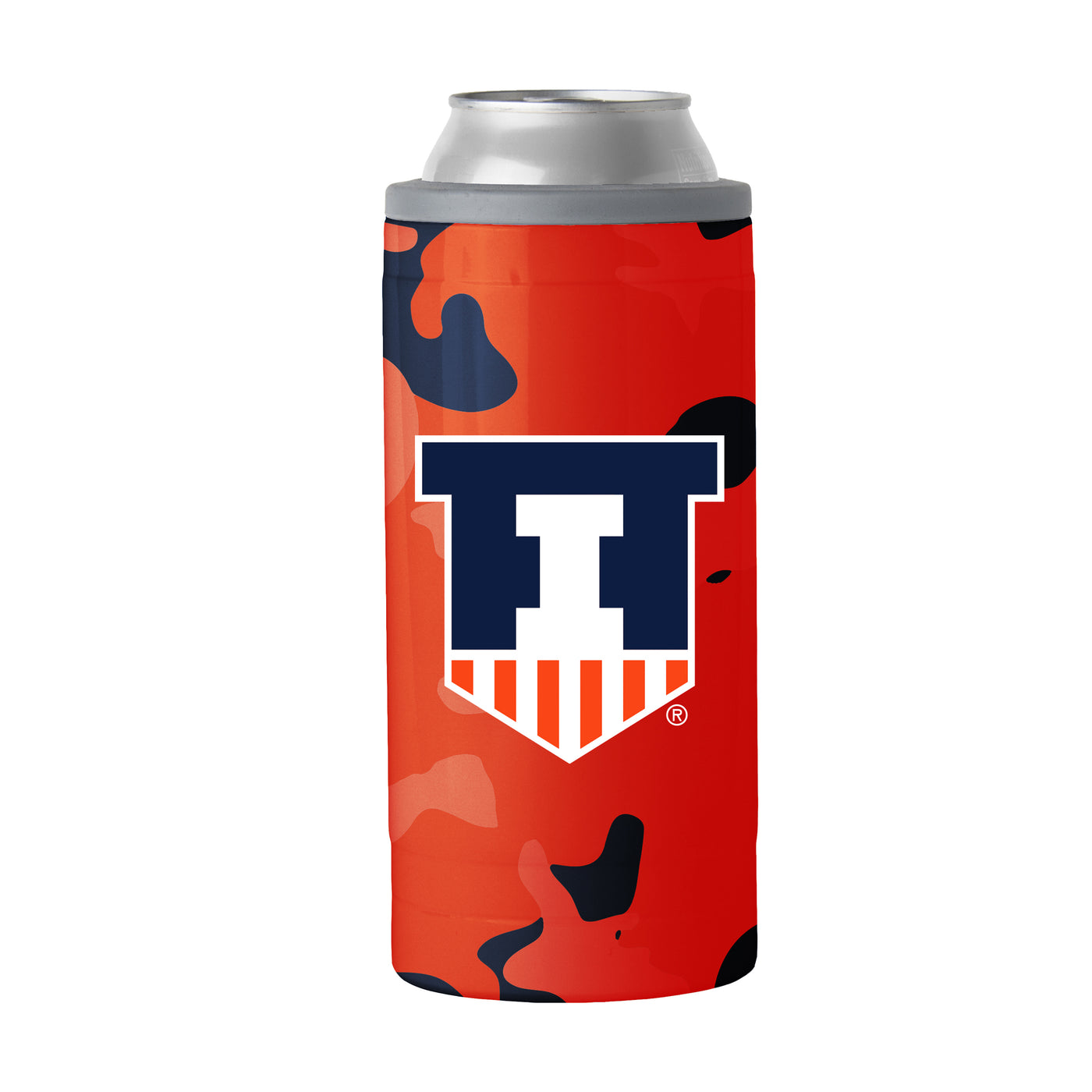 Illinois Camo Swagger 12oz Slim Can Coolie