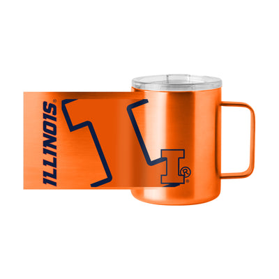 Illinois 15oz Hype Orange Stainless Steel Mug