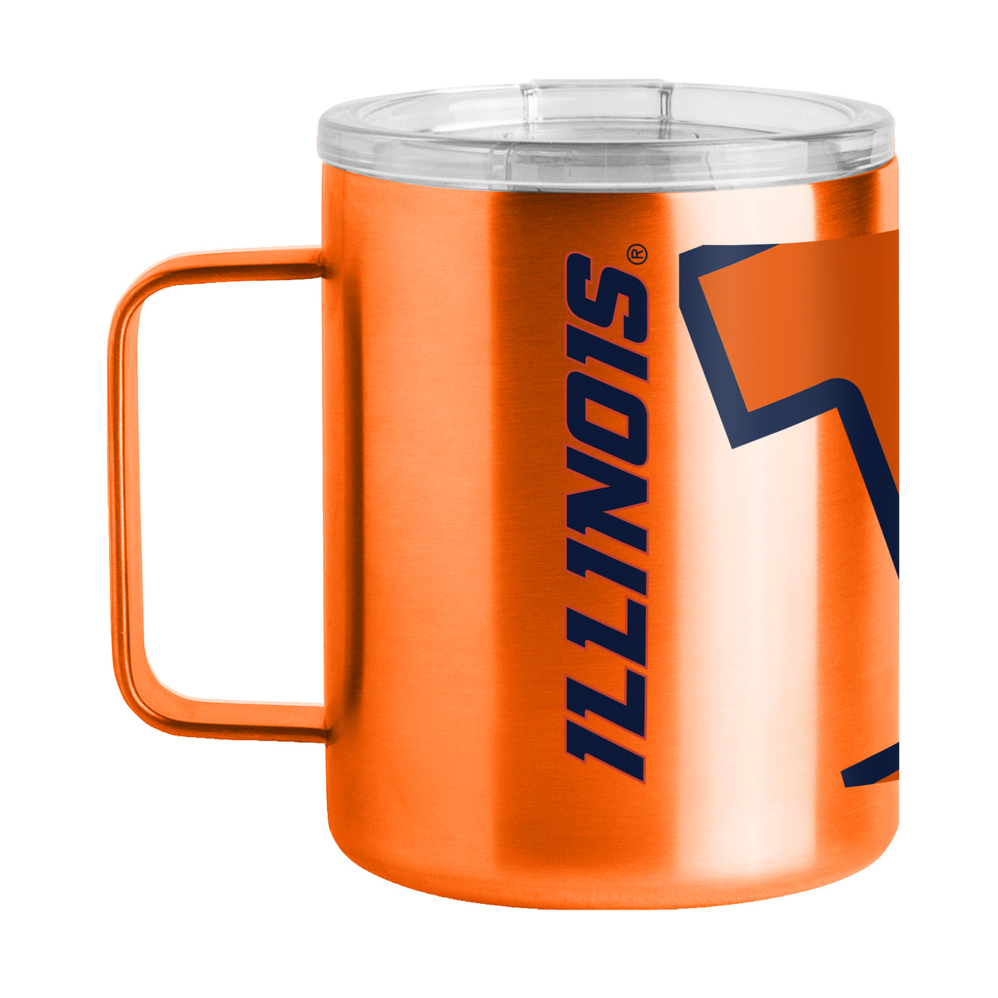 Illinois 15oz Hype Orange Stainless Steel Mug
