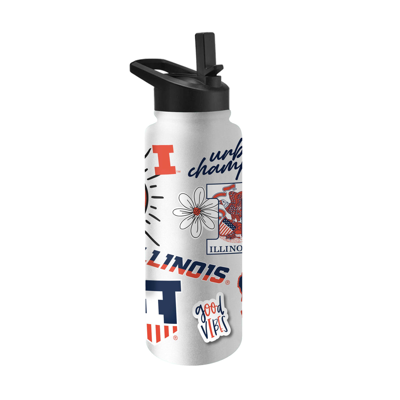 Illinois 34oz Native Quencher Bottle