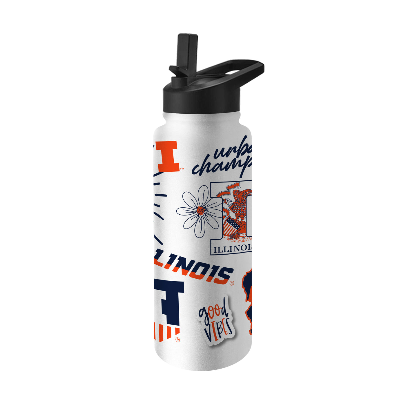 Illinois 34oz Native Quencher Bottle