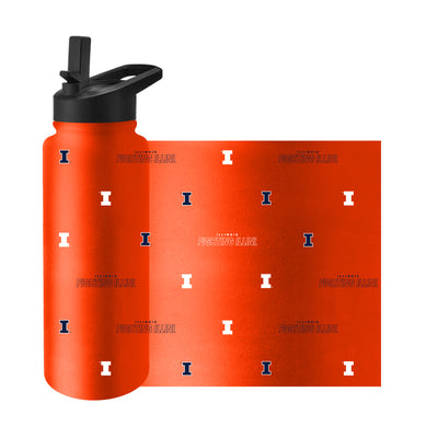 Illinois 34oz Step And Repeat Quencher Bottle