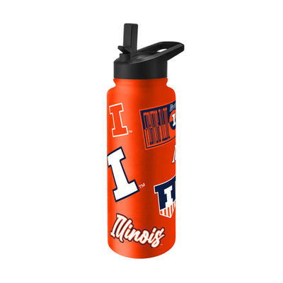 Illinois 34oz Dreamweave Quencher Bottle