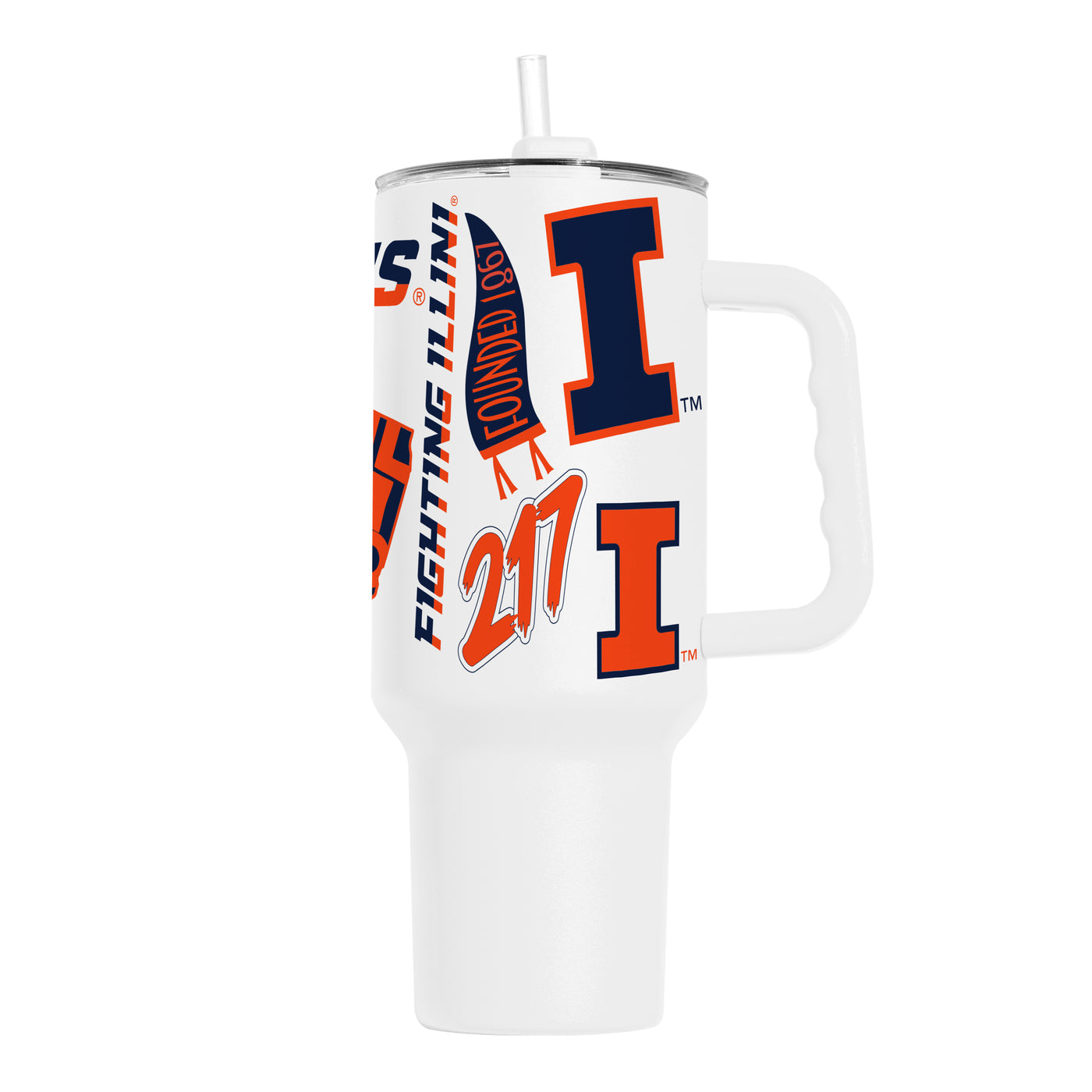Illinois 40oz Native Powder Coat Tumbler
